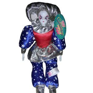 Sugar Loaf Classiques Toys Patriotic Jester Doll With Silver Hat Metallic Outfit